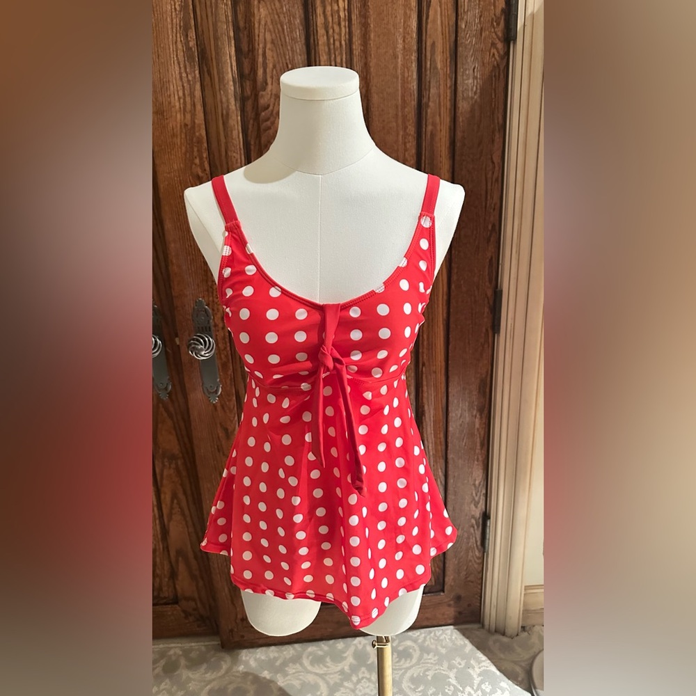 Red Polka Dot Women's Top